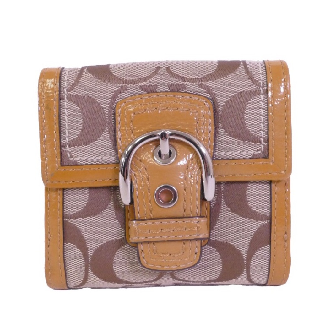 SALE COACH Signature Canvas leather case wallet